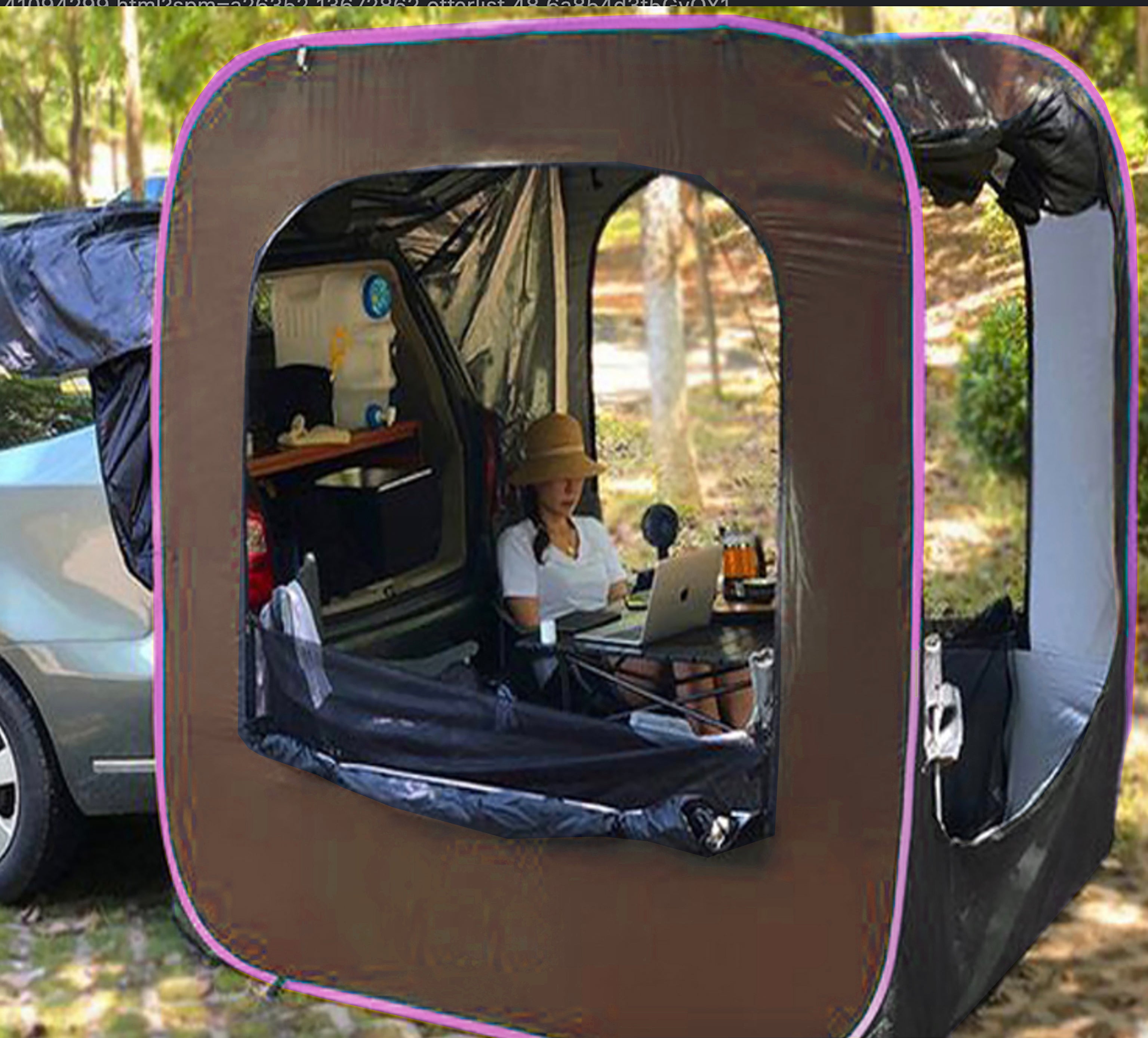 Extended pop up SUV tent Cube Admired By Nature