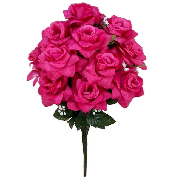 Rose Artificial Flowers Flower Bouquet Wedding Fake Cemetery Silk Grave  Faux Branch Roses Vase Floral Picks Arrangement